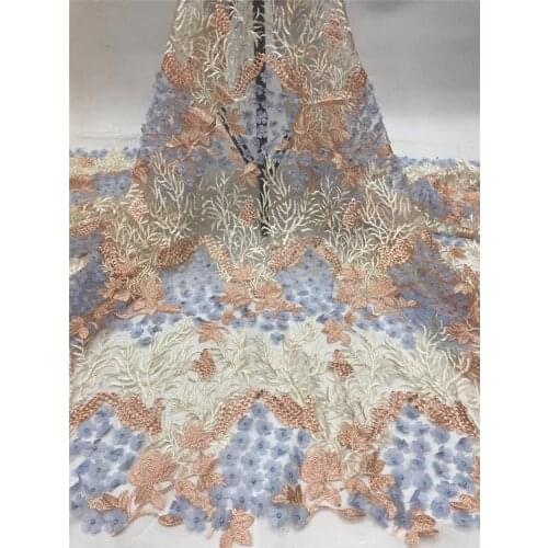 Beautiful flowers 1BZL-20.41101 french lace fabric african lace fabric with pretty flowers design embroidery mesh tulle fabric