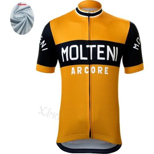 Summer Polyester Retro Cycling Jersey Quick Drying Tight-Fitting Reduce Resistance Mens Bike Shirt Orange Yellow Pro Tema