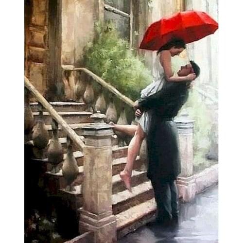 Gatyztory Couple Hugging Diy Painting By Numbers Figure Canvas Colouring Handpainted Gift Wall Decor