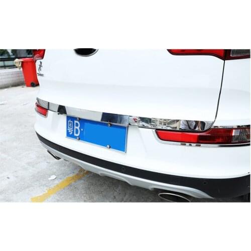For Kia SportageR 2011-2015 5dr High quality stainless steel Rear Trunk Lid Cover Trim