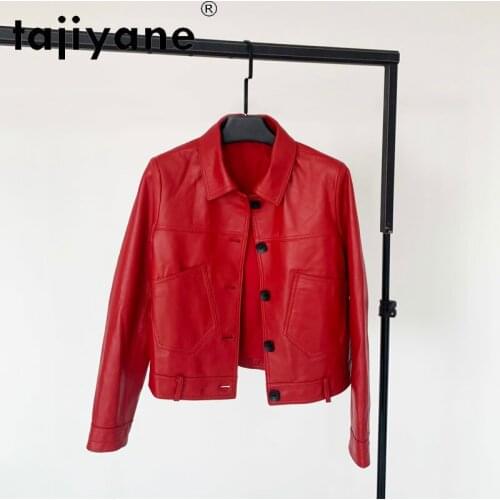 Spring Sheepskin Real Jacket Women Genuine Leather Coats Korean Style Woman Cloth Womens Tops Mujer Chaqueta TN2061