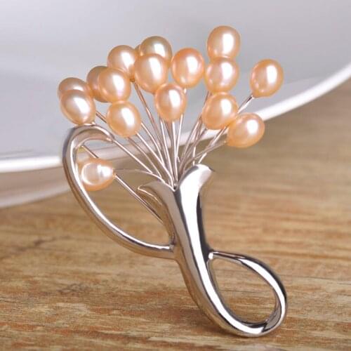 Madrry Fashion Jewelry Nurture Pearls Brooches Women Party Scarf Hijab Pins Sweater Coat Beads Corsage Collar Clip Bijoux