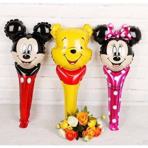 Disney Inflatable Toys mickey Minnie cartoon Hand Bar Balloons Birthday Wedding Party Kids children Classic Toys