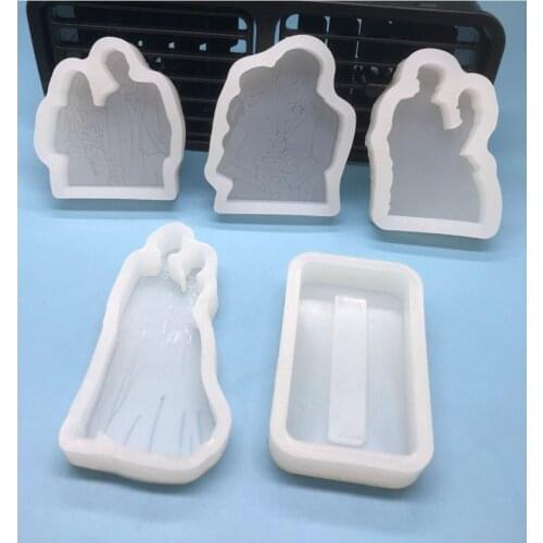 NEW Transparent Silicone Mould Resin Decorative Craft DIY Bride and groom wedding bouquet Mold epoxy resin molds for jewelry