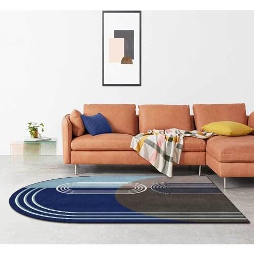 2021 New Geometric Arches Irregular Geometric Red, Yellow, Blue And Green LivinAbstract g Room Bedroom Bedside Carpet Floor Mats