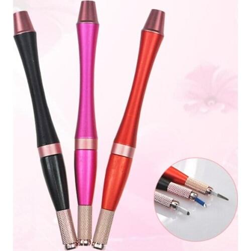 New Multifunction Tebori Microblading Pen CF/U/ Round Needle Fitted Eyebrow tattoo Manual Microblade Needle Holder
