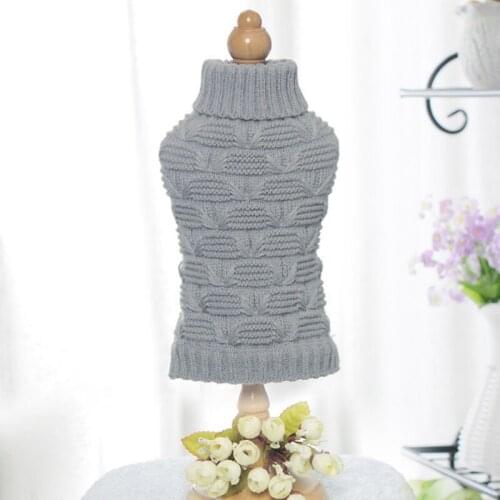 Autumn Winter Pet Cat Puppy Clothes Warm Turtleneck Knitted Pet Sweater For Small Dogs Chihuahua Yorkies Vest Jacket