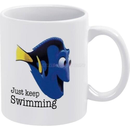 Just Keep Swimming-Nemo White Mug 11 Oz Funny Ceramic Coffee/Tea/Cocoa Mug Unique Gift Nemo Dory Finding Nemo Finding Dory Sea F