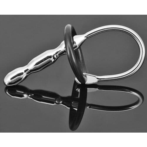 Latest Male Stainless Steel 3 beads Urethral Sounding Stretching Stimulate Bead Dilator Penis Urinary Plug BDSM Sex Toy 600