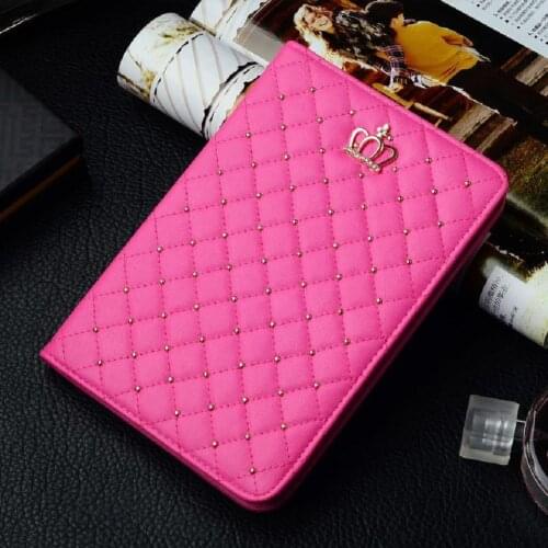 Luxury Crown Coque for iPad 10.2 2019 9.7 2018 2017 Air 1 2 5 6th mini 1234 iPad mini 2019 Case Smart Magnetic PU Leather Cover