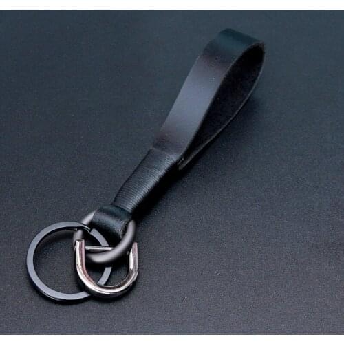 Luxury leather cute diy keychain for men gift car Key chain key ring Key fob chaveiro porte clef bag charm jewelry accessories