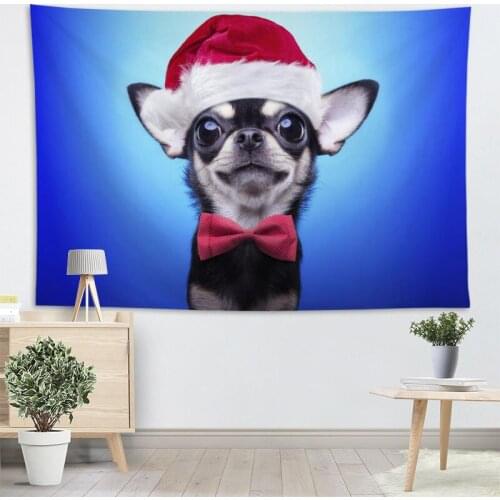Chihuahua Dog Tapestry Wall Hanging Decor Wall Cloth Tapestries Home Decoration Accessories Psychedelic Carpet Decorative 2.25