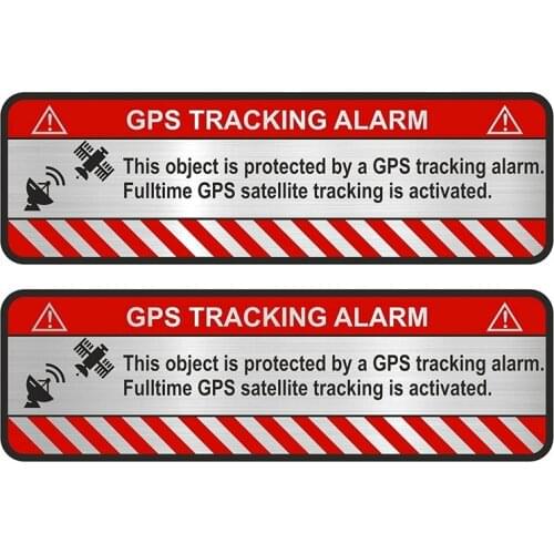 2pcs GPS Tracking Alarm High Quality for Bicycle Motorcycle Car Alarm Anti-theft Safe Warning Plaques & Signs Car Sticker