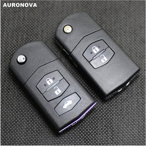AURONOVA New Replace Key Shell for Mazda Demio 2 3 5 6 M2 M3 M5 M6 CX7 CX9 RX8 MX5 MPV Replace Car Key Fob Case Shell Cover