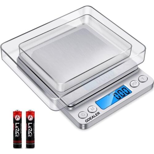 0.01g/0.1g Precision LCD Digital Scales 500g-3000g Electronic Grams Weight Balance Scale for Tea Baking Weighing Kitchen Scale