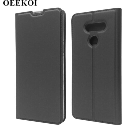 OEEKOI Ultrathin Leather Wallet Cover Case for LG K50S