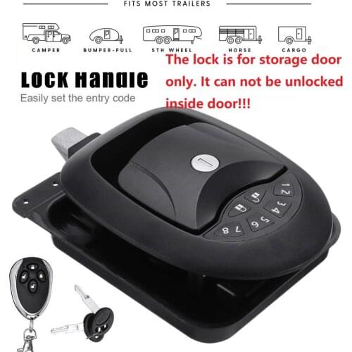 Keyless Lock Trailer RV storage cabinet Door Lock with Latch Handle Knob Deadbolt Caper Trailer Caravan
