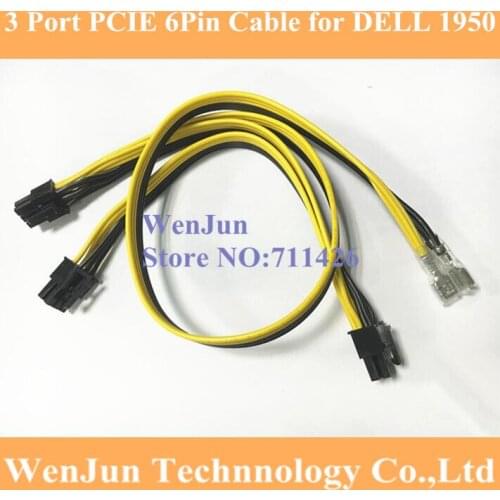 100PCS PCI-E Video Card 6Pin Power Supply Cable 3*6P Power cable For DELL 1950 2950 PE1950 PE2950 PSU BTC Miner Machine DIY