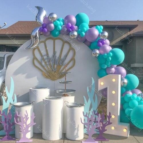 104pcs Mermaid Tail Balloon Garland Arch Kit Summer Party Anniversary Decorations Mermaid Balloons Birthday Party Decoration