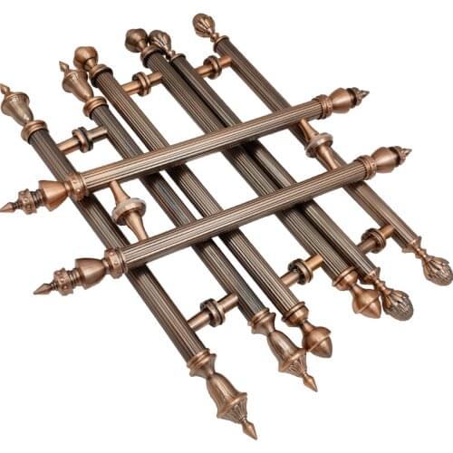 2PCS Free Shipping KTV Bronze European Palace Carved Gate Handle New Villa Glass Wood door Pull Artificial Solid Holder 430mm