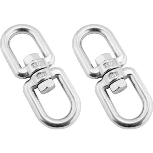 2PCS Rotation Quick Hook Climbing Accessory Buckle for Outdoor Rock Climbing Hiking Equipment Rotating Carabiner Stainless Steel
