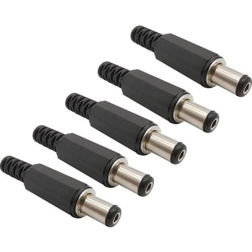 20/10/5PCS 5.5mm x 2.1mm 5.5*2.1mm DC Power Male Plug Jack Socket Welding Line Wire Adapter Connector 5.5x2.1x9mm