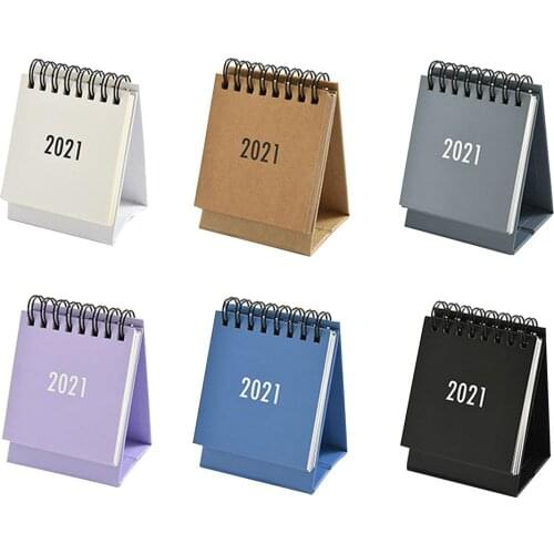 2021 Simple Morandi Color Series Desktop Calendar Dual Daily Schedule Table Planner Yearly Agenda Organizer Weekly Monthly Plan