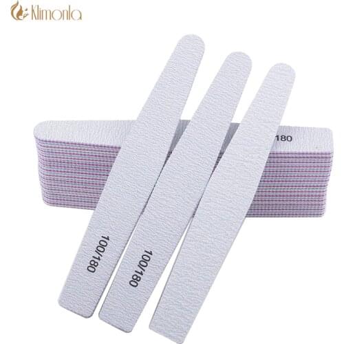 5pcs Gray Nail File Lime A Ongle For UV Gel Manicure Care 100/180 Nail Buffing Polisher Block Double-side Nail Art Styling Tools