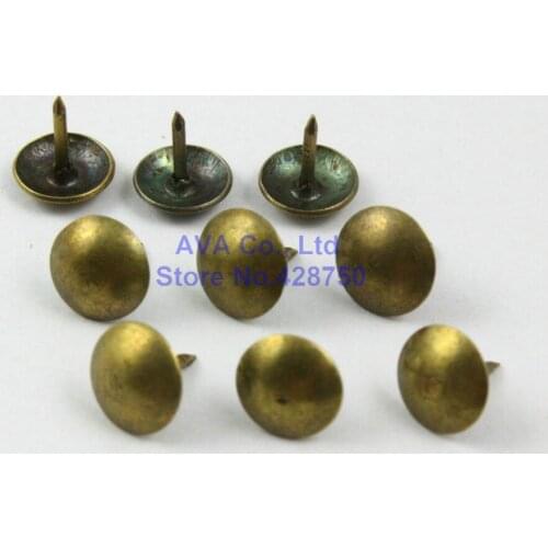 500 Pieces 9mm Antique Brass Upholstery Tacks Nails Small