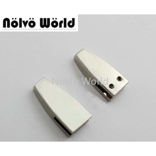 50pieces 11mm width decoration end clips by screws,high quality light gold color hardware straps tail clasp accessory