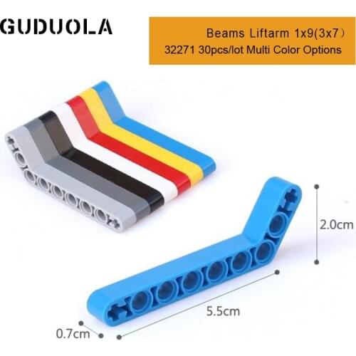 Technic Parts 32271 Technic Beams Liftarm 1x9(3x7）MOC Building Blocks Educational DIY Creative Toys for Kid 30pcs/lot