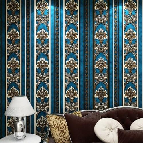 Beibehang 0.ocking Glitter Damask Wall paper For Living room Bedroom Sofa TV Backdrop