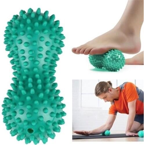 Foot Massage Roller Peanut Double Lacrosse Spiky Ball Myofascial Balls for Plantar Fasciitis Mobility Back Foot Arch Pain Relief