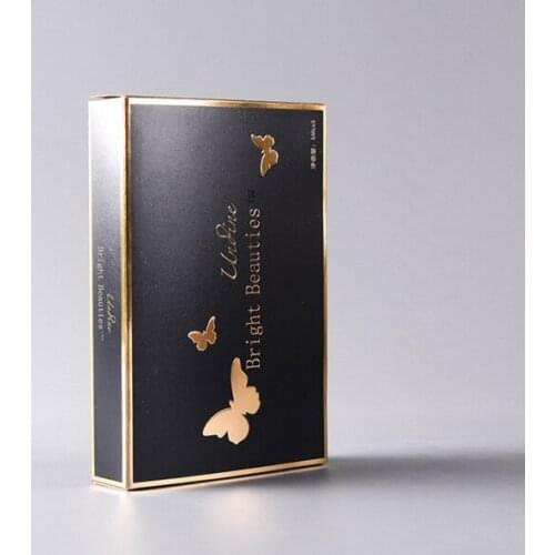 Custom pure black cardboard flat fold up storage paper jewelry box,Product Retail Printed Packaging Box ---PX10940