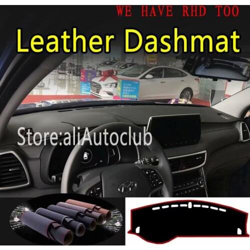 Leather Dashmat Dashboard Cover Dash Mats Carpet Custom Car Styling Accessories for Hyundai Tuscon 2019 2020 2021