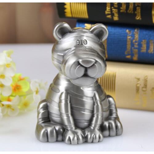 Creative Cartoon Tiger Metal Material Piggy Bank Save Kids Coin Bank Safe Coin Bank For Money CXG005