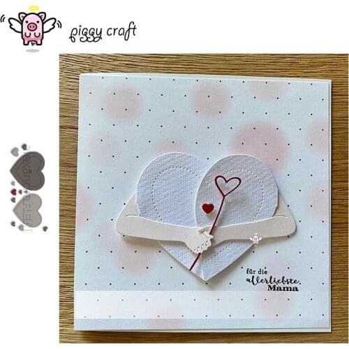 Piggy Craft metal cutting dies cut die mold Heart switch love card Scrapbook paper craft knife mould blade punch stencils dies