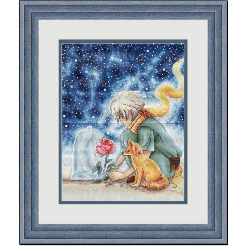 Manufacturer Embroidery Waiting Under the Stars 16 Count Cross Stitch Kits with 100% Cotton Floss & Free Shipping for Home Decor