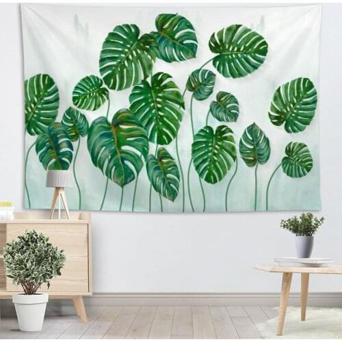 New Palm Leaf Plant Tapestry Wall Hanging Home Decor Fashion Colorful Decor Printed Tapestry Bedroom Carpet Bed Sheets 2.25