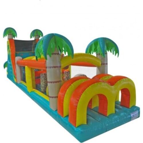 2019 New Design Tropical Inflatable Sports Obstacle Course Amusement Inflatables For sale
