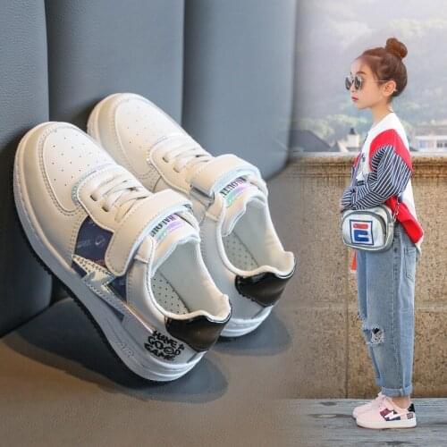 Pure Color (Black White Pink) Fashion Childrens Board Shoes In The Spring of 2021 Korean Casual Girls' Graffiti Shoes for Child