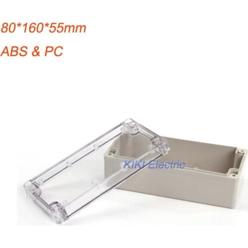 Transparent Cover plastic electric control box , Junction Enclosure waterproof and dustproof 80*160*55mm boxes