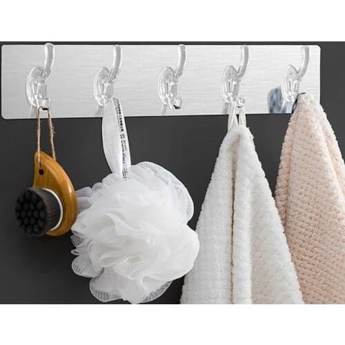 Transparent Crystal Strong Glue Hook Kitchen Bathroom Waterproof Moistureproof Without Punch Paste Hook