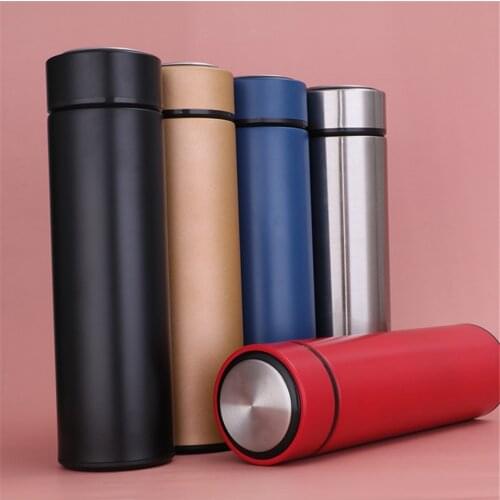17oz 500ml Straight Mug minimalism tumbler coffee tea bottle thermos cup flask 18/8 stainless steel 2-wall insulated vacuum
