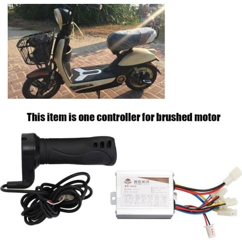 24V 500W Electric Bicycles Brushed Speed Controller & Throttle Grip Set for Electric Bicycles Scooter E-bike Motor