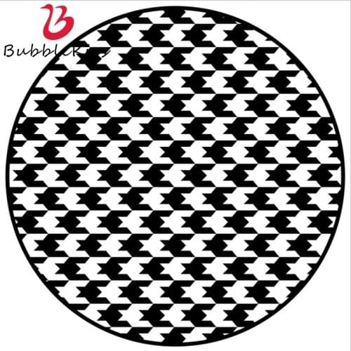 Modern Fashion Round Carpet Classic Black And White Short Crystal Velvet Carpets For Living Room Carpet Kids Room Non-slip Mats