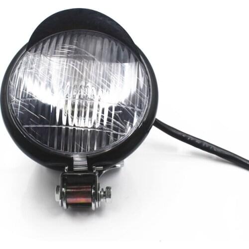 Universal 5.5'' Motorcycle Black Headlight 12v Head Lamp Amber Front Light For Honda Yamaha Suzuki Kawasaki Scooter Offroad