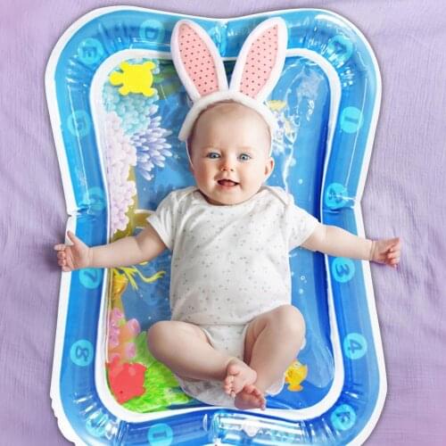Water Cushion Inflatable Baby Water Play Mat Water Play Pad Toy Inflatable Water Cushion Infants Young Children Activity Center