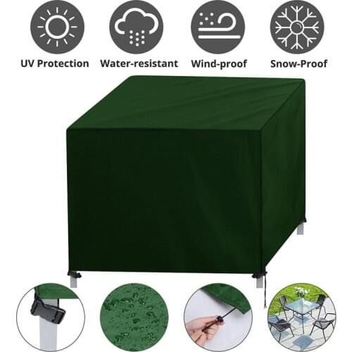 Green Dust Cover 420DPU Oxford Cloth Furniture Cover Hi-quality Outdoor Garden Waterproof Cover with Four-Corner Buckle