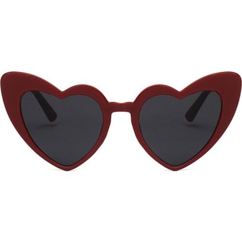 Love Heart Sunglasses Women Big Frame Personality Sun Glass Fashion Cute Sexy Retro Cat Eye Vintage Pink Female Driver Goggles
